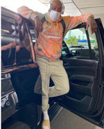 Load image into Gallery viewer, I&#39;m So Brooklyn - Peach base with orange and turquoise  Tie-Dye
