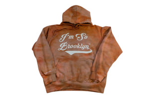 I'm So Brooklyn - Peach base with orange and turquoise  Tie-Dye