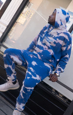 Load image into Gallery viewer, I&#39;M SO BROOKLYN Sweat Suit- Royal/Grey Tie-Dye
