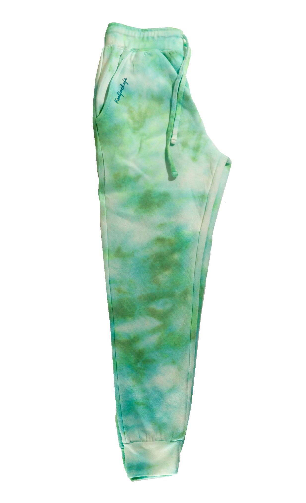 LOYALTY IS A LIFESTYLE Sweat Suit- Green/Lt Blue Tie-Dye