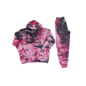 I’m So Brooklyn Tye Dye Sweatsuit/red and black