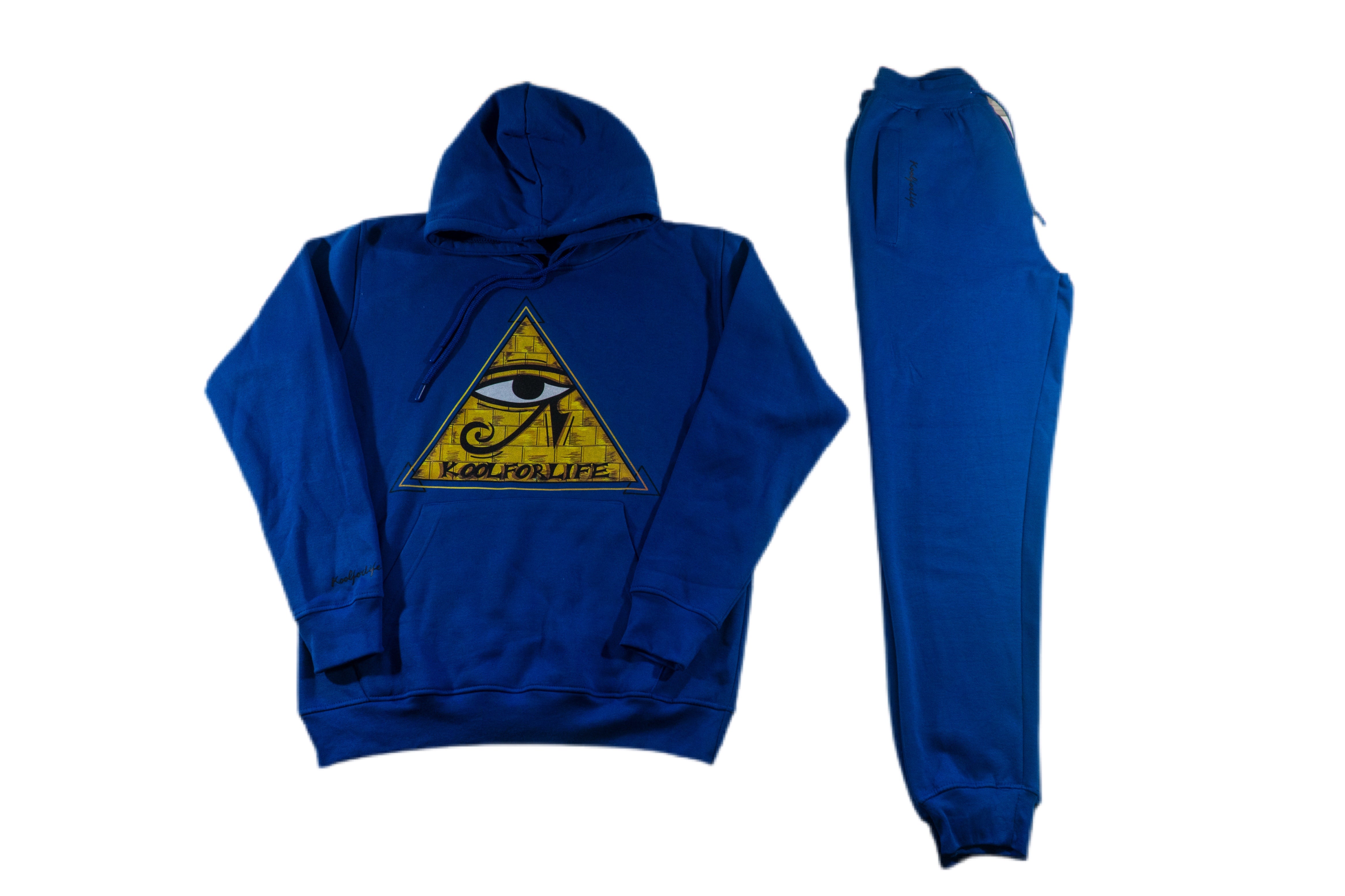 Koolforlife logo pyramid sweatsuit/Royal Blue