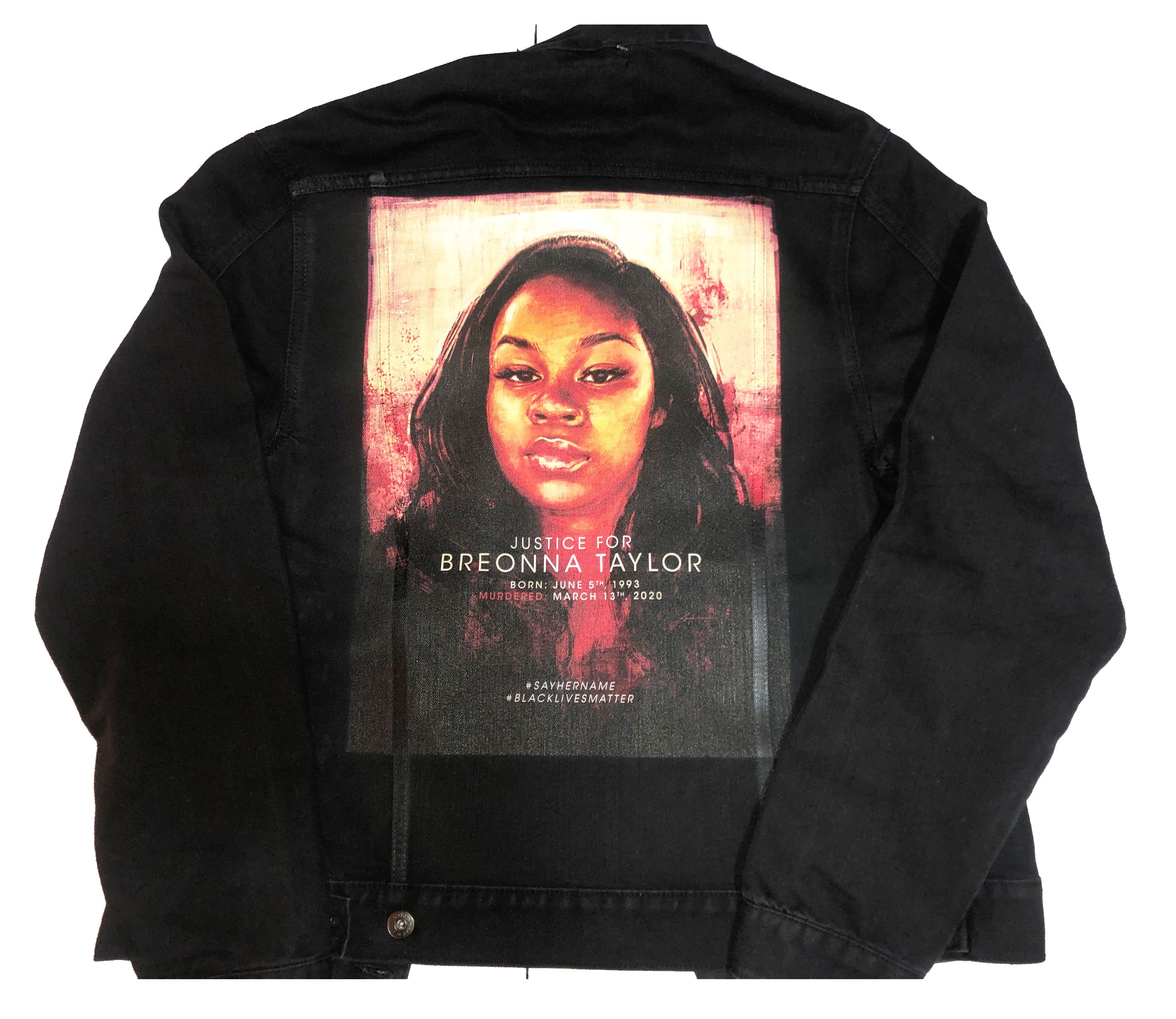 KoolforLife Denim Jacket - Breonna Taylor in Black Denim